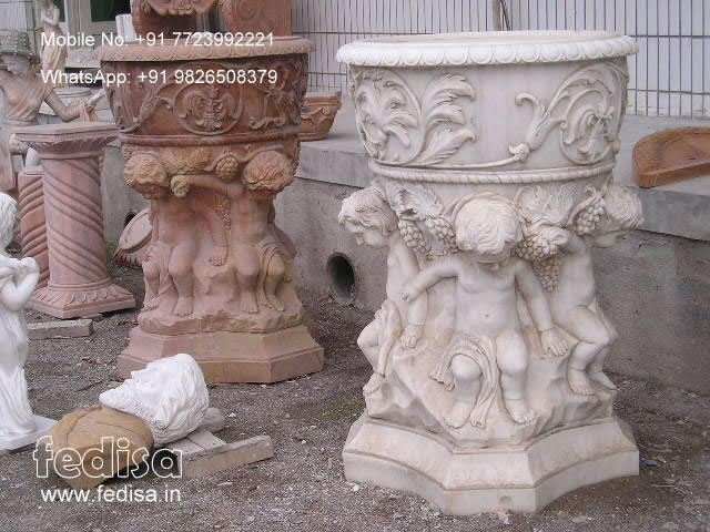 Marble Plant Pot With Stand Lyfe Levitating Plant Blue And White Plant Pot