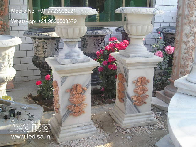 Large Marble Plant Pot Indoor Square Flower Pot Hanging Plant Box