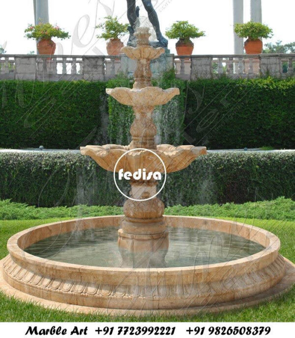 White Marble Fountain Solar Outdoor Fountains Backyard Water Fountain