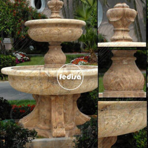 Marble Water Fountain Concrete Bird Bath Fountain Aquascape Spillway Bowl