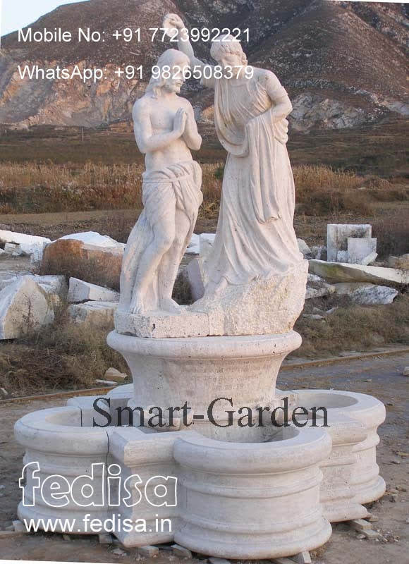 White Marble Fountain Indoor Water Features Diy Water Features