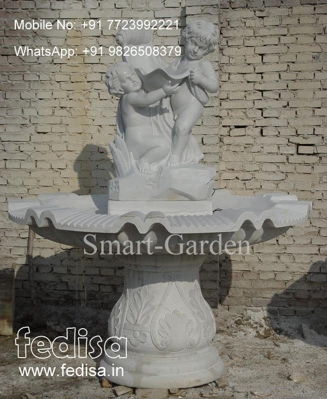 White Marble Fountain Ceramic Water Fountain Meditation Fountain