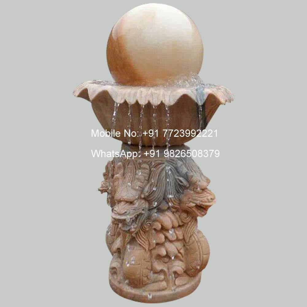 Marble Fountain For Home Solar Water Fountain With Led Lights Pot Water Fountain