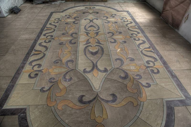 Parking Floor Tiles Design Nero Saint Laurent Marble Chips Marble Design Tulasi Kota Designs With Marble