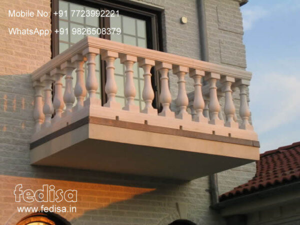 Marble Baluster Exterior Handrail Graspable Handrail