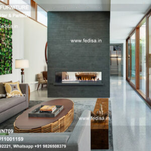 Privacy Screen Room Divider Dressing Screen Glass Divider Wall 5 Panel Room Divider