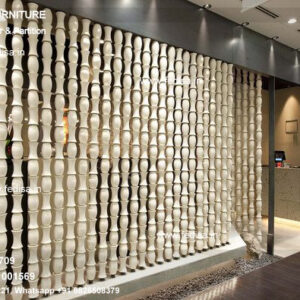 Folding Room Screen Dressing Screen Glass Divider Wall 15 Panel Room Divider