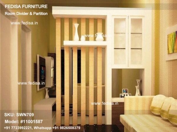 Pony Wall Room Divider Wooden Partition Wall Separator Home Divider
