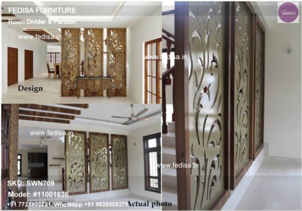 1 Panel Room Divider Wooden Partition Wall Separator Home Divider