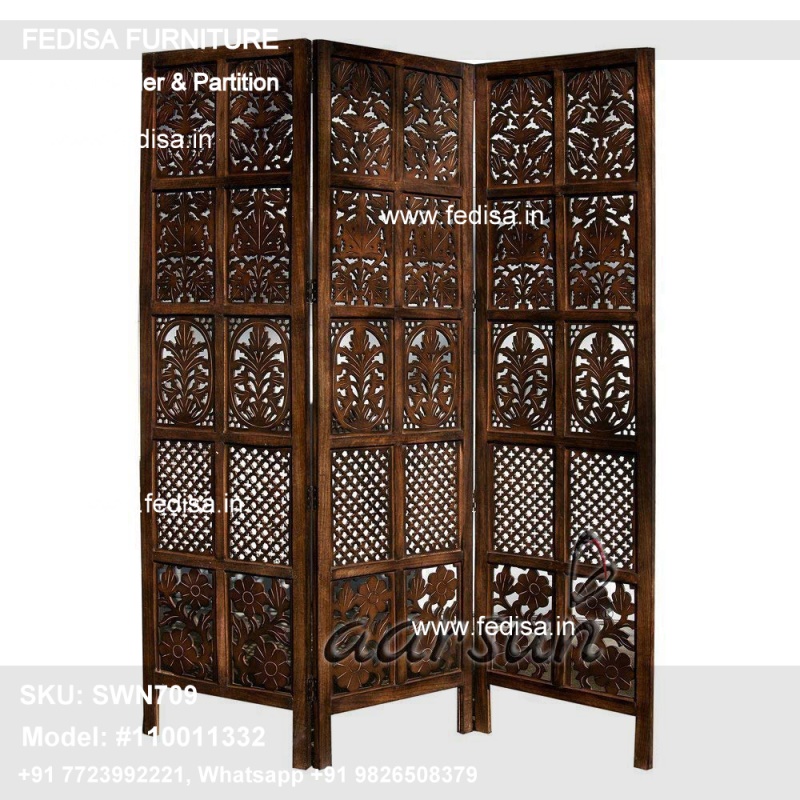 Vertical Wood Slat Wall Divider Sliding Room Dividers Curtain Divider Portable Partitions