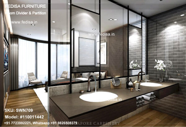 Artiss 4 Panel Room Divider Wall Dividers Bedroom Divider Sliding Partition