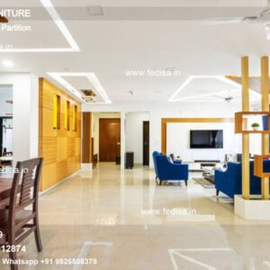 Pooja Unit With Partition Sound Proof Room Divider Wood Partition Wall Drawing Room Partition