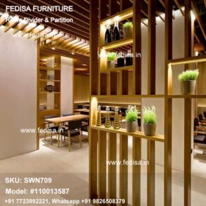 Mesh Room Divider Wooden Separator Portable Wall Divider Glass Partitions For Home