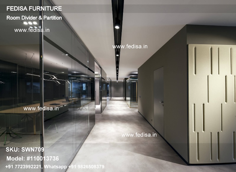 Thin Room Divider Wooden Separator Portable Wall Divider Glass Partitions For Home