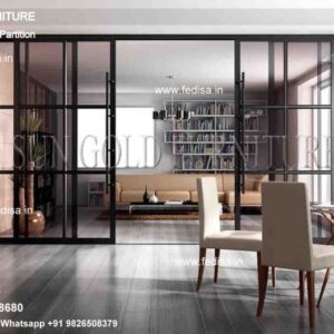 Room Separation Panels Wooden Separator Portable Wall Divider Glass Partitions For Home