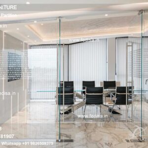 Sound Divider Glass Door Partition Privacy Divider Indoor Hall Partition With Tv Unit