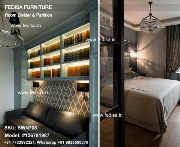 Rolling Wall Divider Wooden Divider For Living Room Wooden Partition For Drawing Room Office Screen Divider