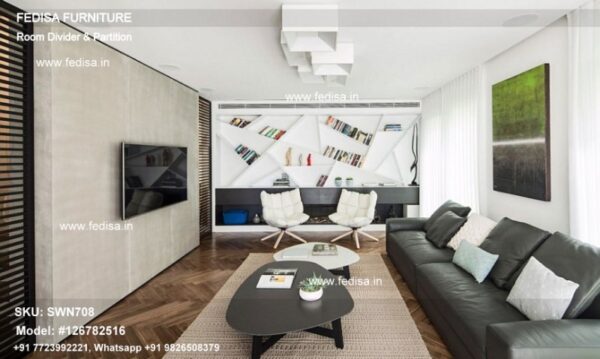Steelaid Room Divider Wooden Divider For Living Room Wooden Partition For Drawing Room Office Screen Divider
