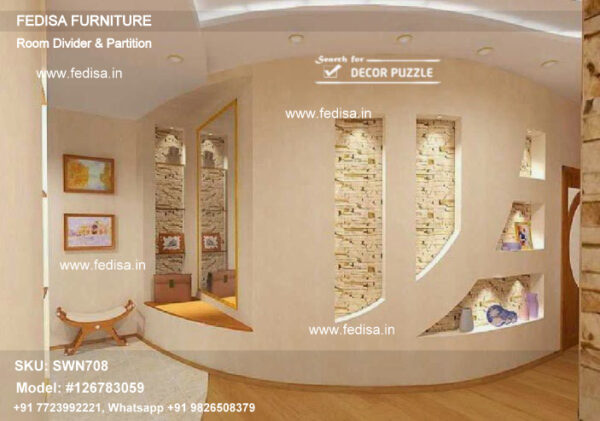 Bedroom With Partition Wall Wooden Divider For Living Room Wooden Partition For Drawing Room Office Screen Divider