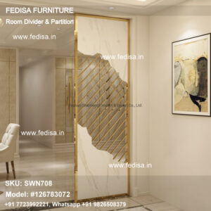 Twig Room Divider Foldable Screen Divider Room Partition With Door Farmhouse Room Divider