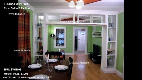 White Folding Room Divider Rustic Room Divider Low Room Divider Dining Room Partition