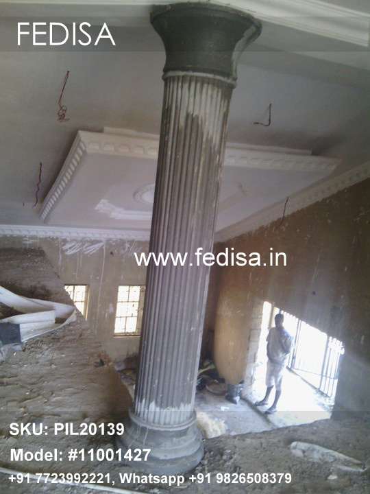 Column Design Architecture Square Pillar Design With Tiles Round Pillar Pop Design