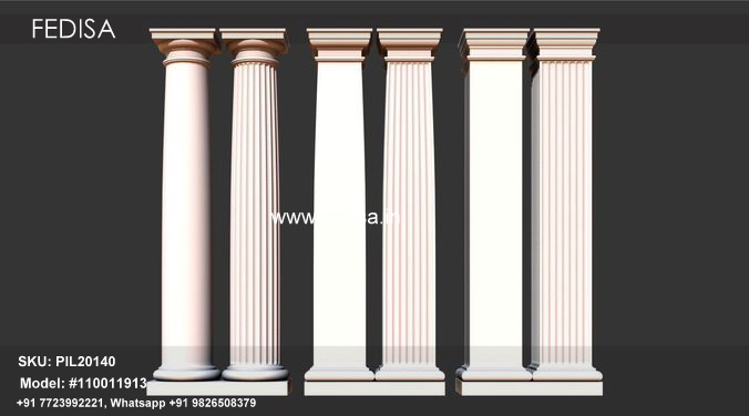Roman Pillar Architecture Round Pillar Painting Designs Pillar Elevation Design