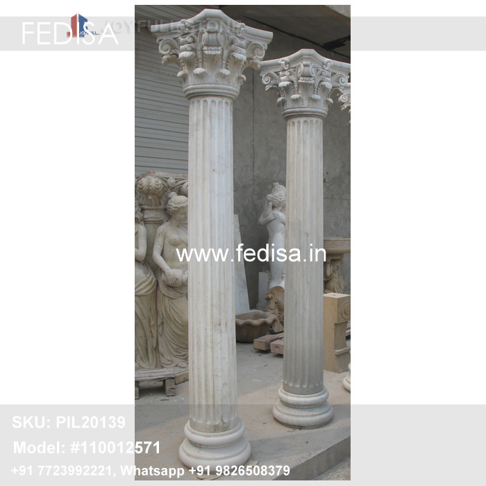 White Pillars For Front Porch Modern Granite Pillar Design Pillar