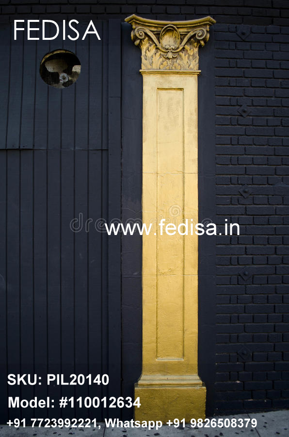 Brick Pillar Porch Gol Pillar Ka Design Square Pillar Painting Designs