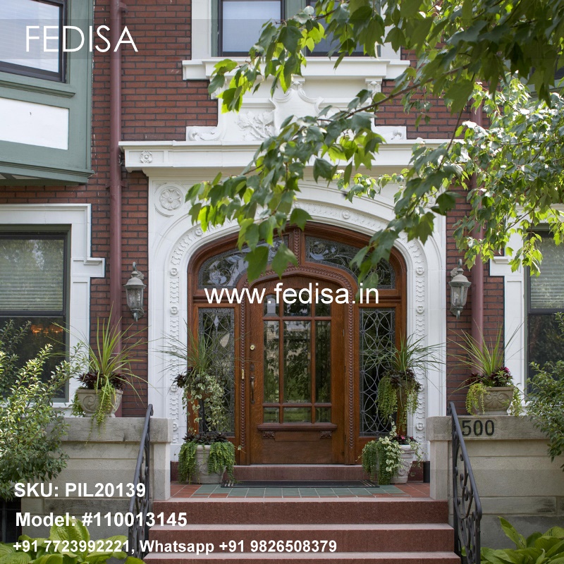 House With Pillars In The Front Pop Design On Pillar Pillar Design For Balcony