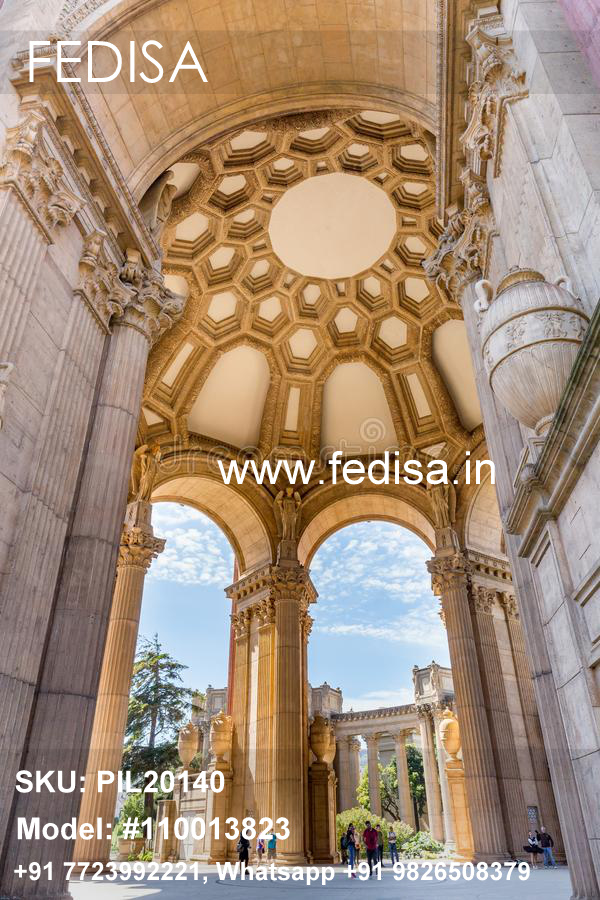 Real Stone Columns Pillar Sticker Design Painting Pillar Colour Design