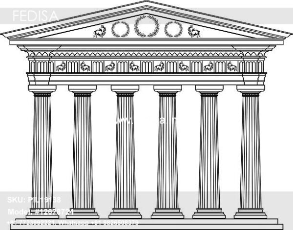 Axially Loaded Column Entrance Column Design Pillar Design Interior