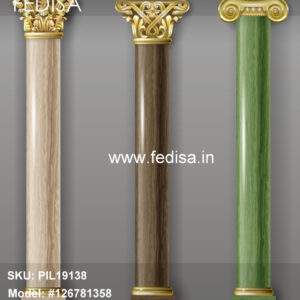 Round Pillar Decoration Wooden Pillars For Pooja Room Granite Pillar Ki Design