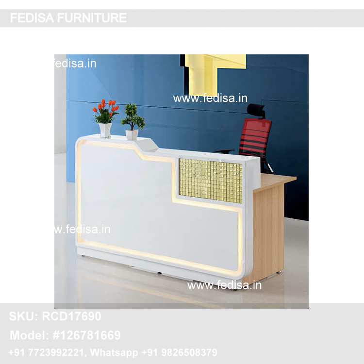 L Shape Reception Table Curved Wood Reception Desk Global Reception Desk Reception Workstation