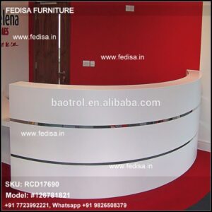 Reception Desk Curved Wood Reception Desk Nail Salon Reception Counter Reception Workstation Workstation