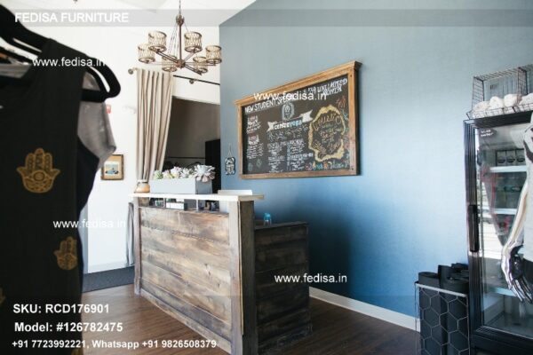Restaurant Reception Counter Desk With Transaction Counter Ada Reception Desk Reclaimed Wood Reception Desk