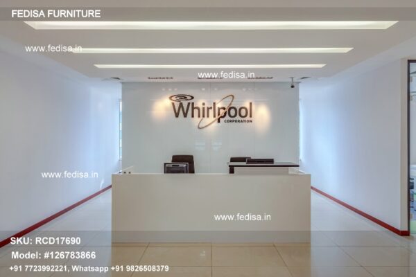 L Shape Reception Table Esquire Glass Top Reception Desk Modern Reception Counter Retro Reception Desk