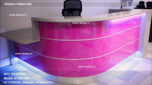 Modern Reception Table 45 Tier Reception Desk Gray Reception Desk Reception Area Table