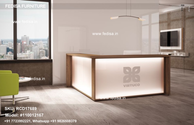 Modern Reception Table 86 Foot Reception Desk Reception Desk With Glass Enclosure Reception Area Counter