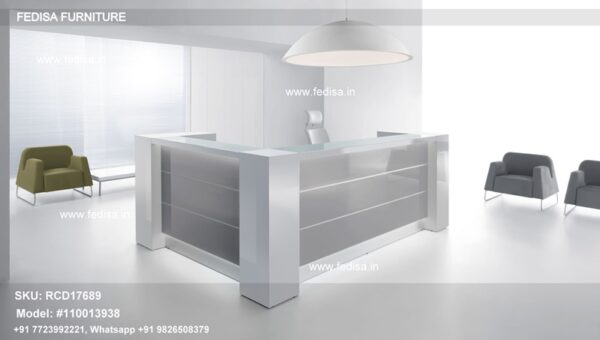 Salon Reception Desk 147 Inch Reception Desk Reception Workstation Reception Counter Glass