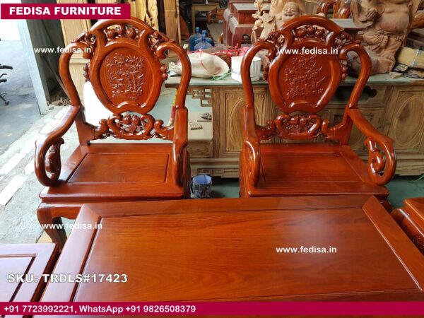 Woodland Sofa Set L Shape Sofa Set Wooden Living Room With Balcony Interior Green Colour Sofa Set