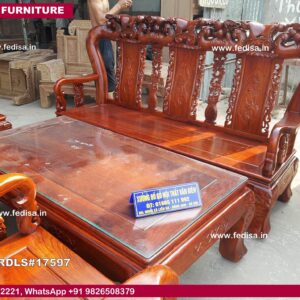 165 Seater Sofa Set Under 10000 L Shape Sofa Set With Center Table Wall Print Design For Living Room Green Colour Sofa Set