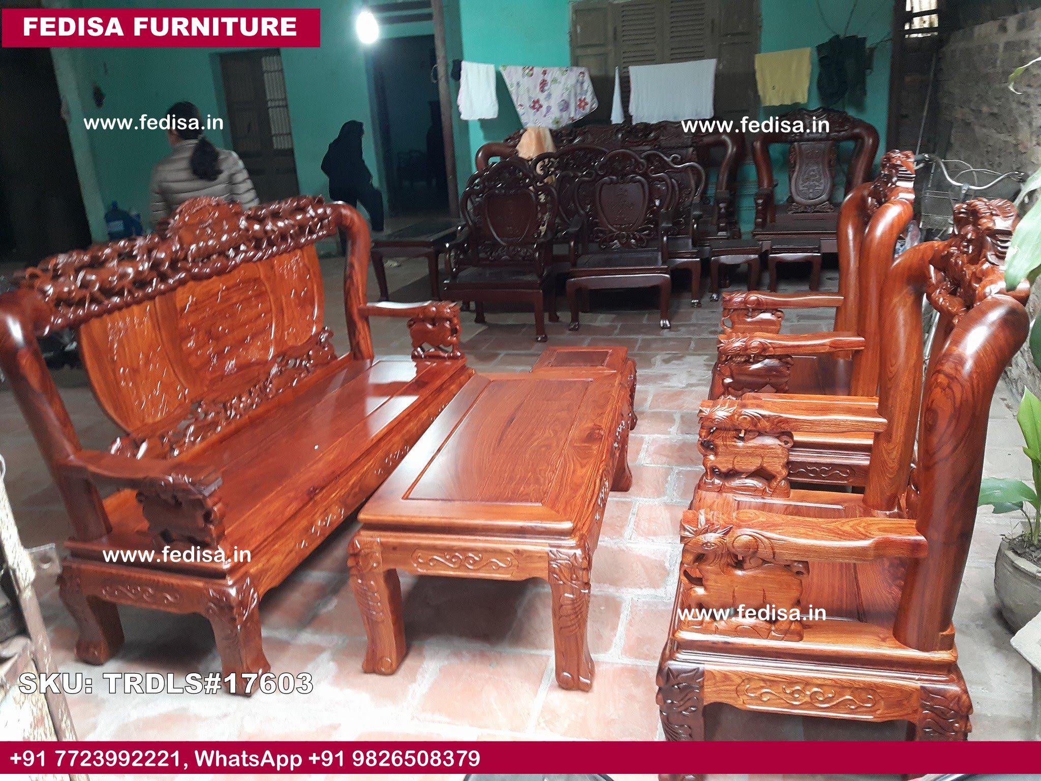 166 Seater Wooden Sofa Set L Shape Sofa Set With Center Table Pooja Space In Living Room Good Sofa Set