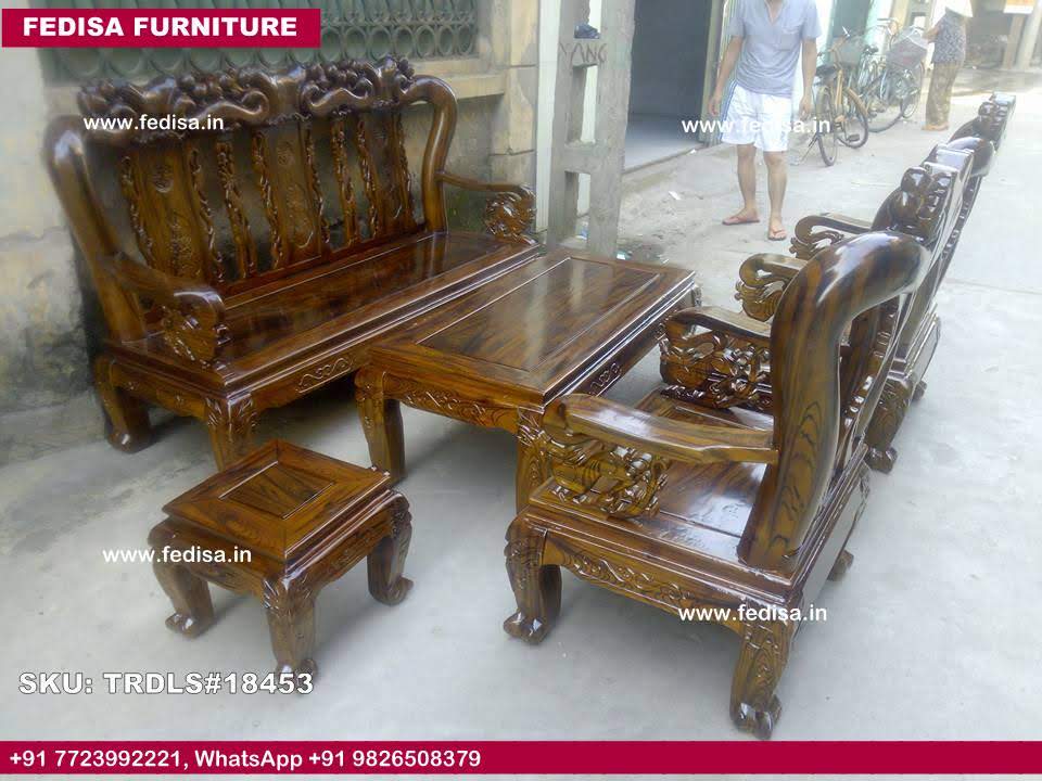 Royal Wooden Sofa Set L Shape Sofa With Couch Sofa Design For Living