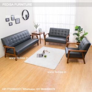 Solid Wood Sofa Set Teak Wood Corner Sofa Wooden Sofa Set 3 Seater Oak Wood Sofa Set