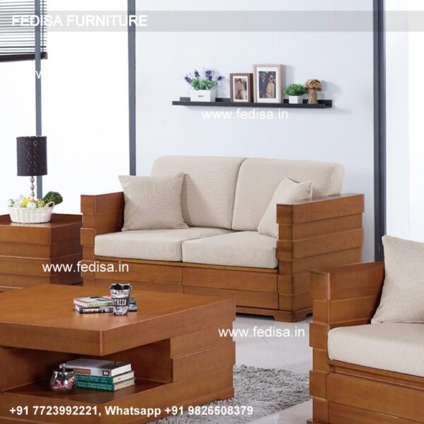 Wooden Sofa Set Damro L Shaped Sectional Couch 6 Seater Corner Sofa