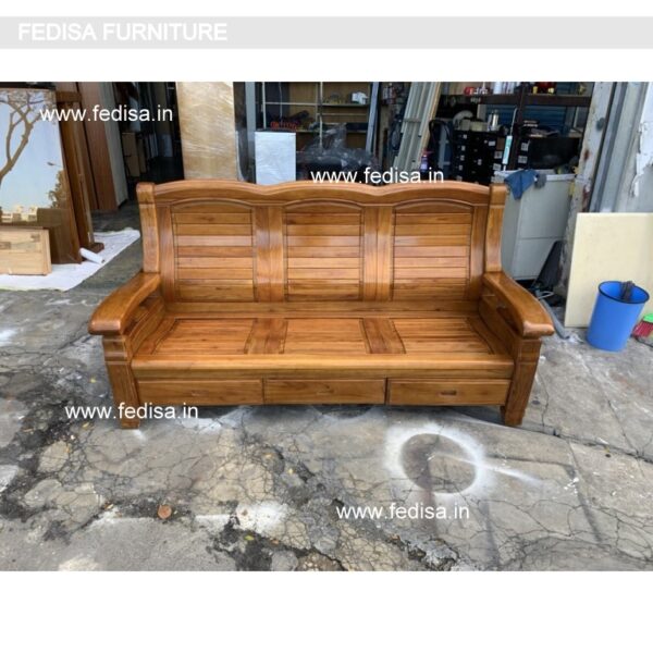 Teak Wood 5 Seater Sofa 3 Seater Wooden Sofa 3 Piece Couch Set 3 2 Sofa