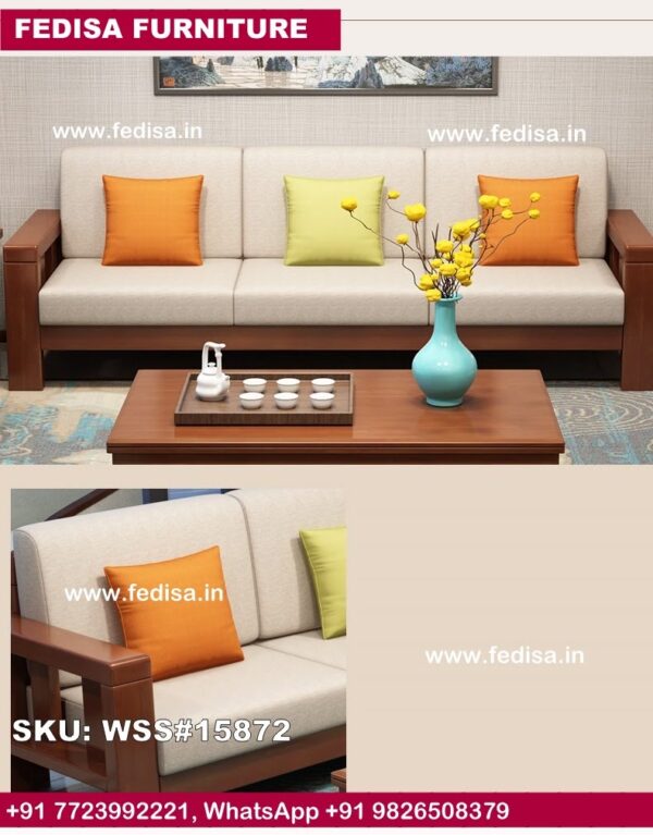 Akeshiya Wood Sofa Set Chesterfield Living Room Set 4 Piece Sofa Set Ss Sofa Come Bed