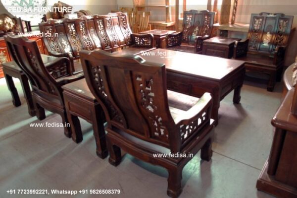 Teak Wood Carving Sofa Sets Cost Of Teak Wood Sofa Set Sofa Set With Wooden Armrest Large Wooden Sofa & Table Set