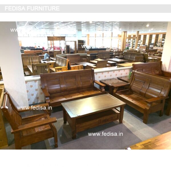 Winster Wooden Sofa Sofa Set For Hall 3 Seater Sofa Set Black Leather Sofa Set